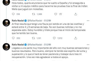 开云app下载-纳达尔肋骨应力性骨折休息4至6周 恐影响红土赛季